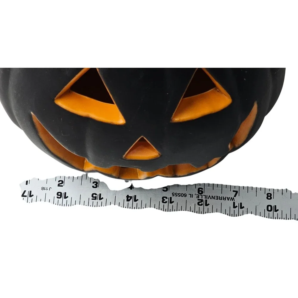 Black Halloween Pumpkin Decoration Light‎ Up Jack O Lantern Decor